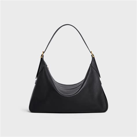 celine small quilted shoulder bag black|celine large romy bag.